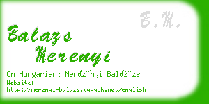 balazs merenyi business card